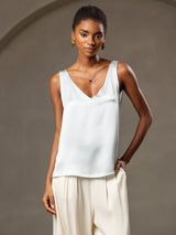 [Light Blue] SilkSilky-UK Sleeveless V Neck Camisole 001