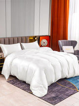 [White] SilkSilky-UK 22Momme Pure Silk Bedding Set 002,