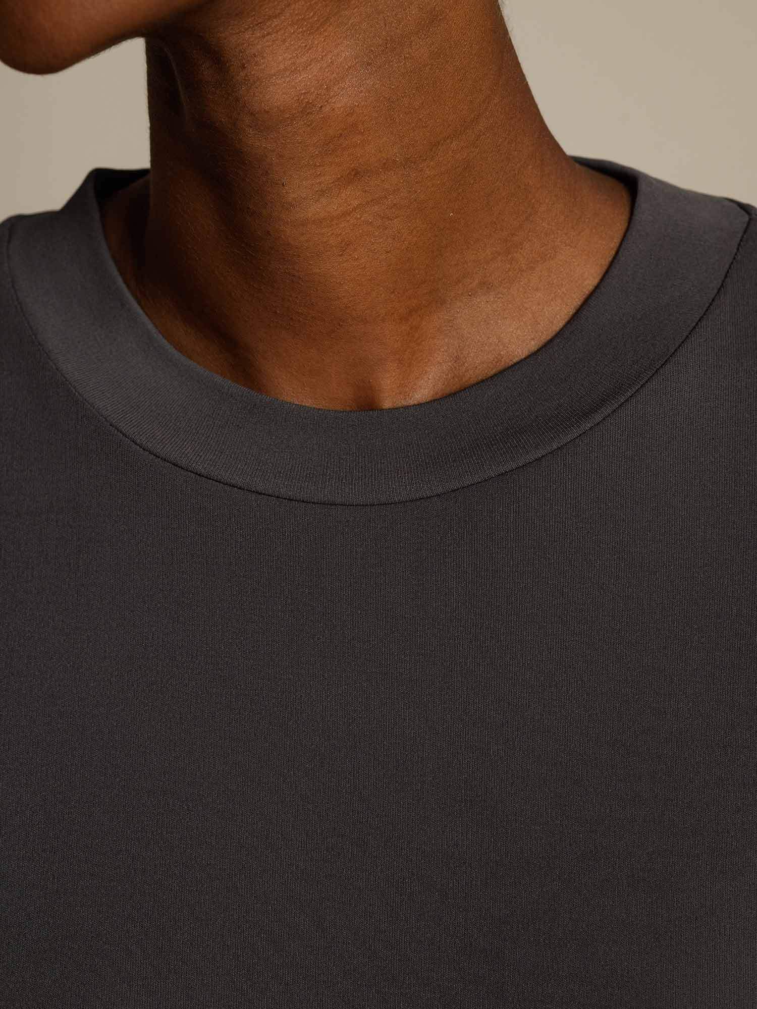 [Gray] SilkSilky-UK Pure Silk Round Neck Women's T-Shirt 004