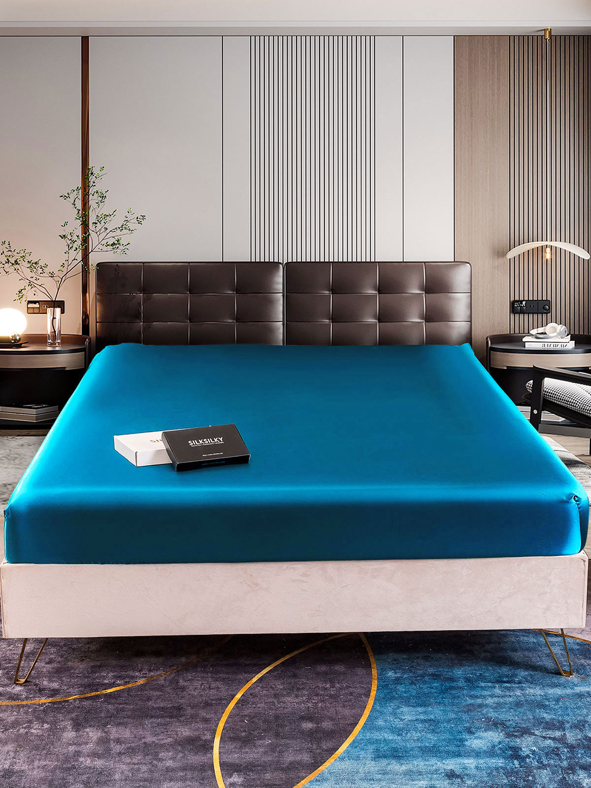 [Teal] SilkSilky-UK 22Momme Pure Silk Sheet 001