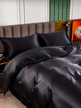 [Black] SilkSilky-UK 25Momme Pure Silk Bedding Set 004