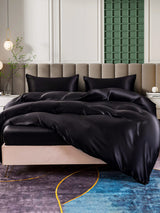[Black] SilkSilky-UK 25Momme Bed Linen Set 005