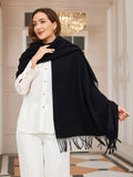 SilkSilky UK Wool Scarf Black 004