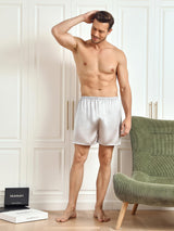 [Silver] SilkSilky-UK Men's Sleep Shorts 005