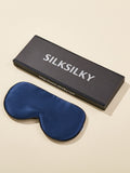 SilkSilky UK 19Momme Pure Silk Eye Mask DarkBlue 002