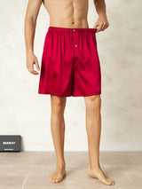 [Wine] SilkSilky-UK Men's Sleep Shorts 005