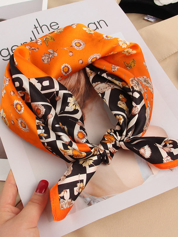 SilkSilky UK Pure Silk Scarf Orange 001