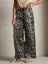 [Leopard] SilkSilky-UK Pure Silk Womens Pants 004,