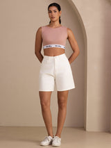 [Pink] SilkSilky-UK Sleeveless Crew Neck Camisole 006