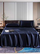 [Dark Blue] SilkSilky-UK 22Momme Pure Silk Bedding Set 001,