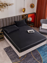 [Black] SilkSilky-UK 19Momme Bed Linen Set 001