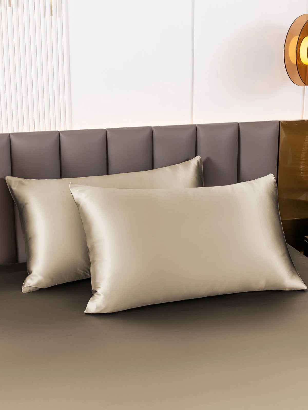 [Khaki] SilkSilky-UK 19Momme Pure Silk Pillowcase 001