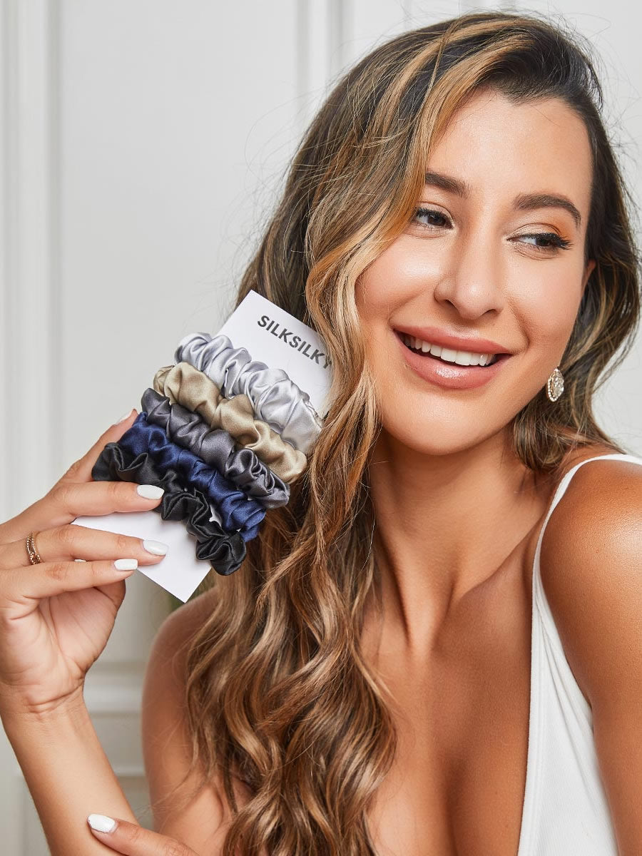 [Group2] SilkSilky-UK 19Momme Pure Silk Scrunchie 001