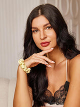 [Light Yellow] SilkSilky-UK Scrunchie 004