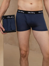 [Dark Blue] SilkSilky-UK Silk Knitted Men's Underwear 001
