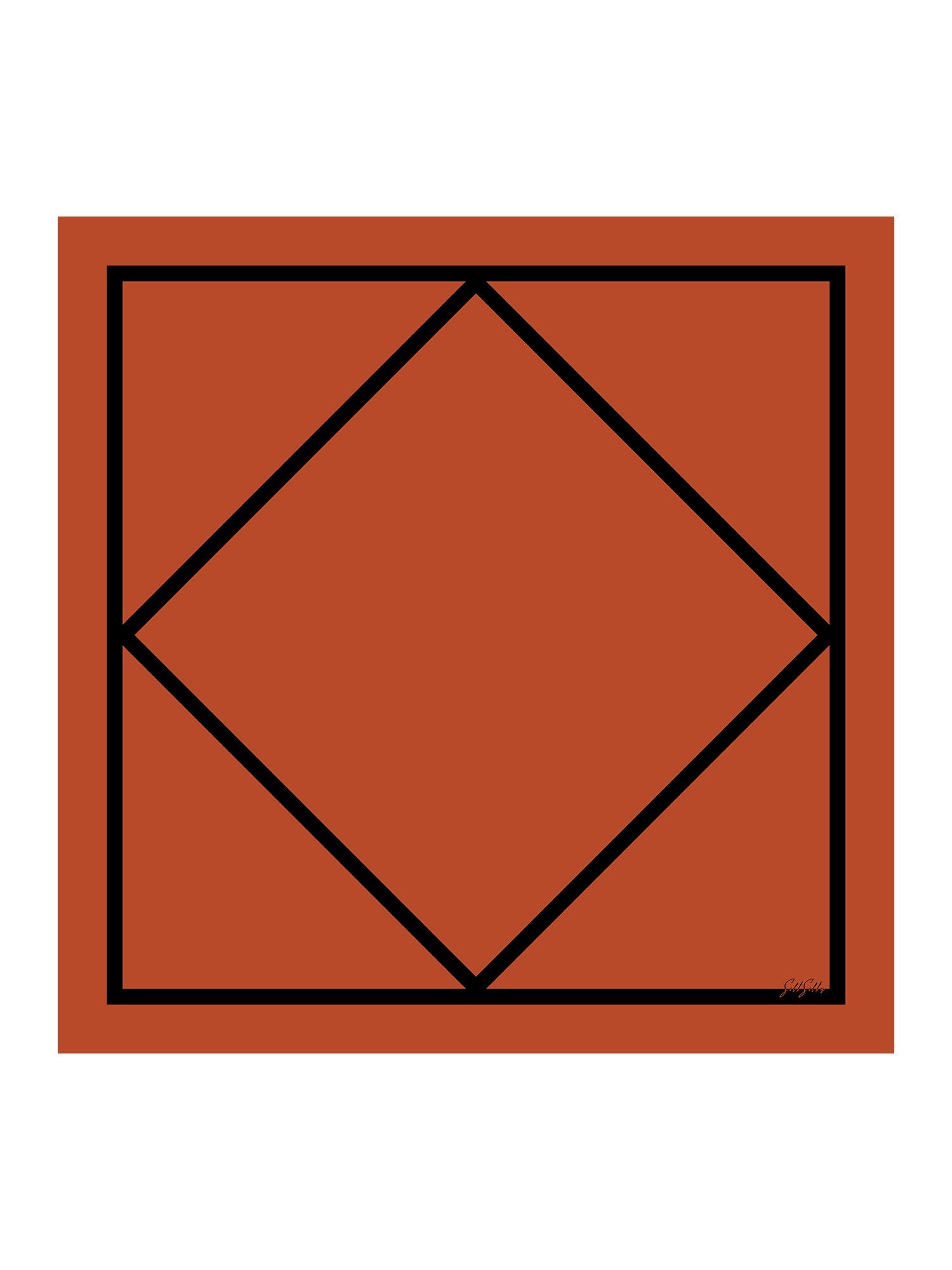 [Orange Square] SilkSilky-UK Scarf 001