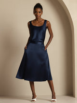 [Dark Blue] SilkSilky-UK Skirt 006
