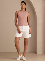 [Pink] SilkSilky-UK Sleeveless Round Neck Camisole 007