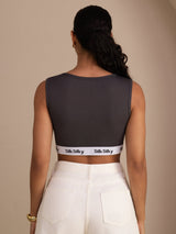 [Gray] SilkSilky-UK Sleeveless Crew Neck Camisole 002