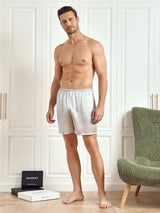 [Silver] SilkSilky-UK Men's Sleep Shorts 006