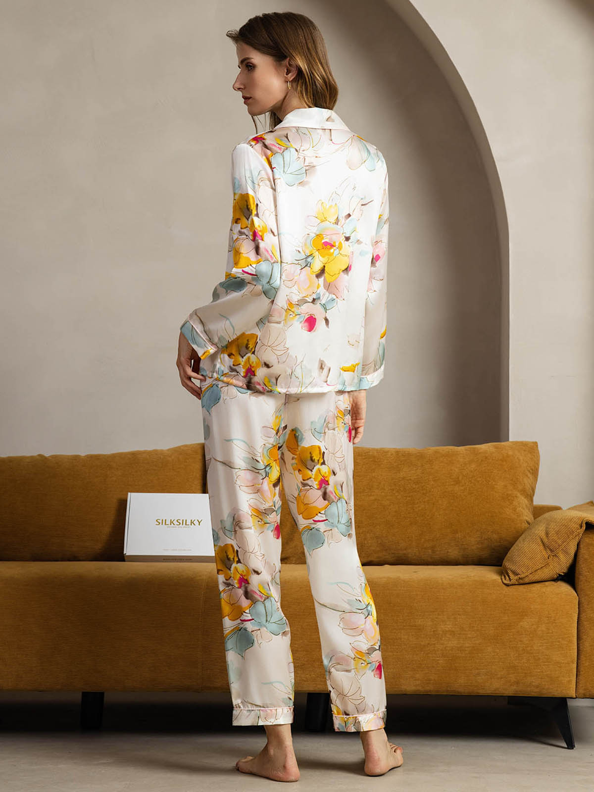 [Orchid Ink] SilkSilky-UK Pure Silk Womens Pajamas 002