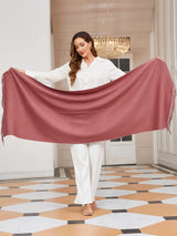 [Pale Mauve] SilkSilky-UK Wool Scarf 004