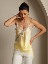 [Light Yellow] SilkSilky-UK Spaghetti Strap V Neck Camisole 003