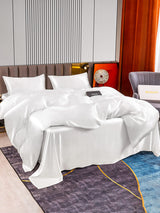 [White] SilkSilky-UK 22Momme Bed Linen Set 004