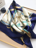 SilkSilky UK Pure Silk Scarf Blue 006