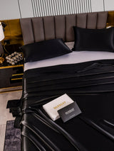[Black] SilkSilky-UK 22Momme Bed Linen Set 005