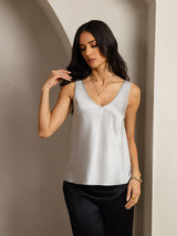 [Silver] SilkSilky-UK Sleeveless V Neck Camisole 001