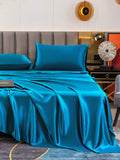 SilkSilky UK 19Momme Pure Silk Bedding Set Teal 004