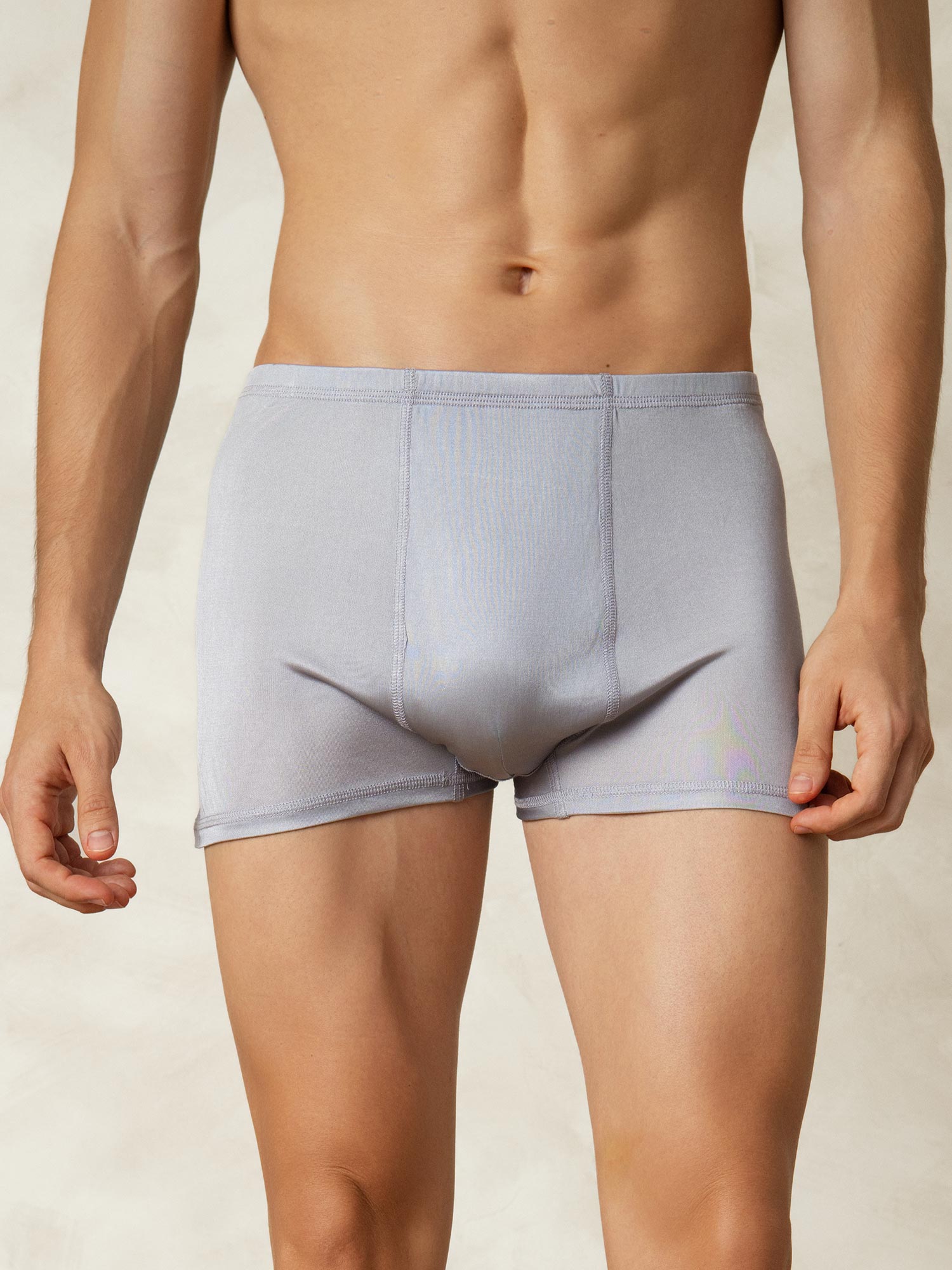 [Gray] SilkSilky-UK Silk Knitted Mens Underwear 003