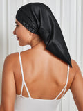 SilkSilky-UK Pure Silk Sleep Cap Black 001