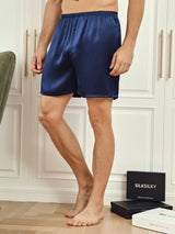 [Dark Blue] SilkSilky-UK Men's Sleep Shorts 001