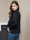 Bow Tie Silk Blouse Shirt