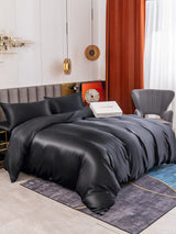 [Black] SilkSilky-UK 19Momme Pure Silk Bedding Set 001
