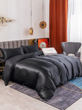 SilkSilky-UK 19Momme Pure Silk Duvet Cover Black 010