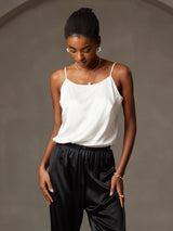 [White] SilkSilky-UK Spaghetti Strap Camisole 005