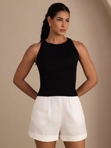 [Black] SilkSilky-UK Sleeveless Round Neck Camisole 001