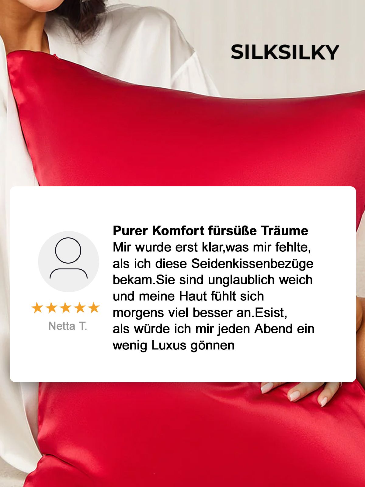 [White] SilkSilky-UK 19Momme Pure Silk Pillowcase 003