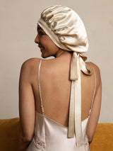 [Beige] SilkSilky-UK Sleep Cap 005