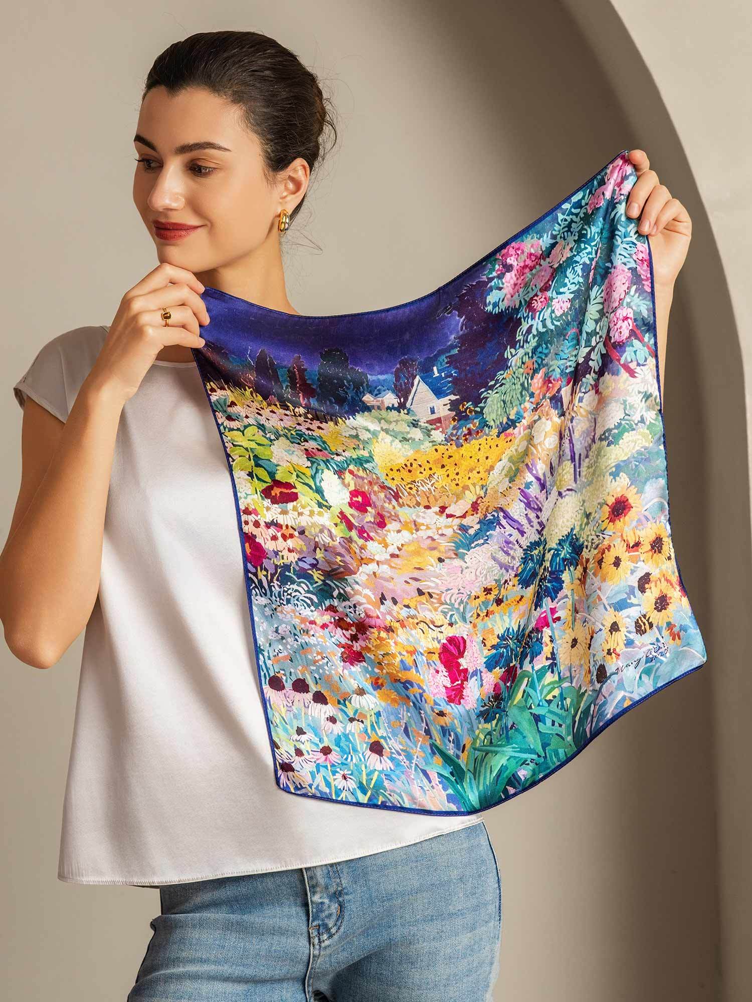 [P093] SilkSilky-UK Pure Silk Scarf 002