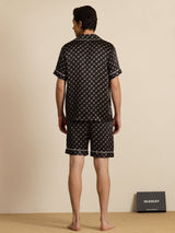 [Black Chain] SilkSilky-UK Short Sleeve Notch Collar Men's Pyjamas 002