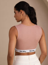 [Pink] SilkSilky-UK Sleeveless Crew Neck Camisole 002