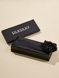 SilkSilky UK Pure Silk Scarf Black 001