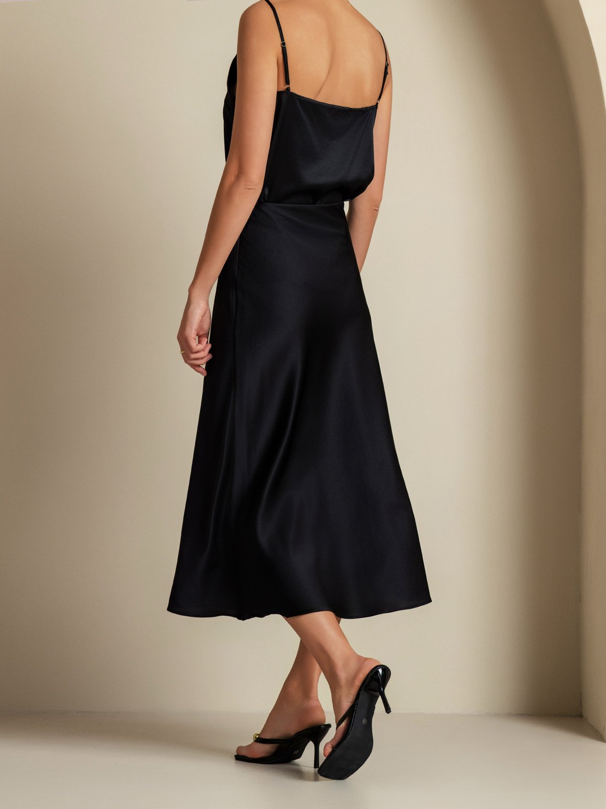 [Black] SilkSilky-UK 19Momme Pure Silk Womens Outfit Sets 002,