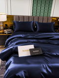 SilkSilky UK 25Momme Pure Silk Bedding Set DarkBlue 004