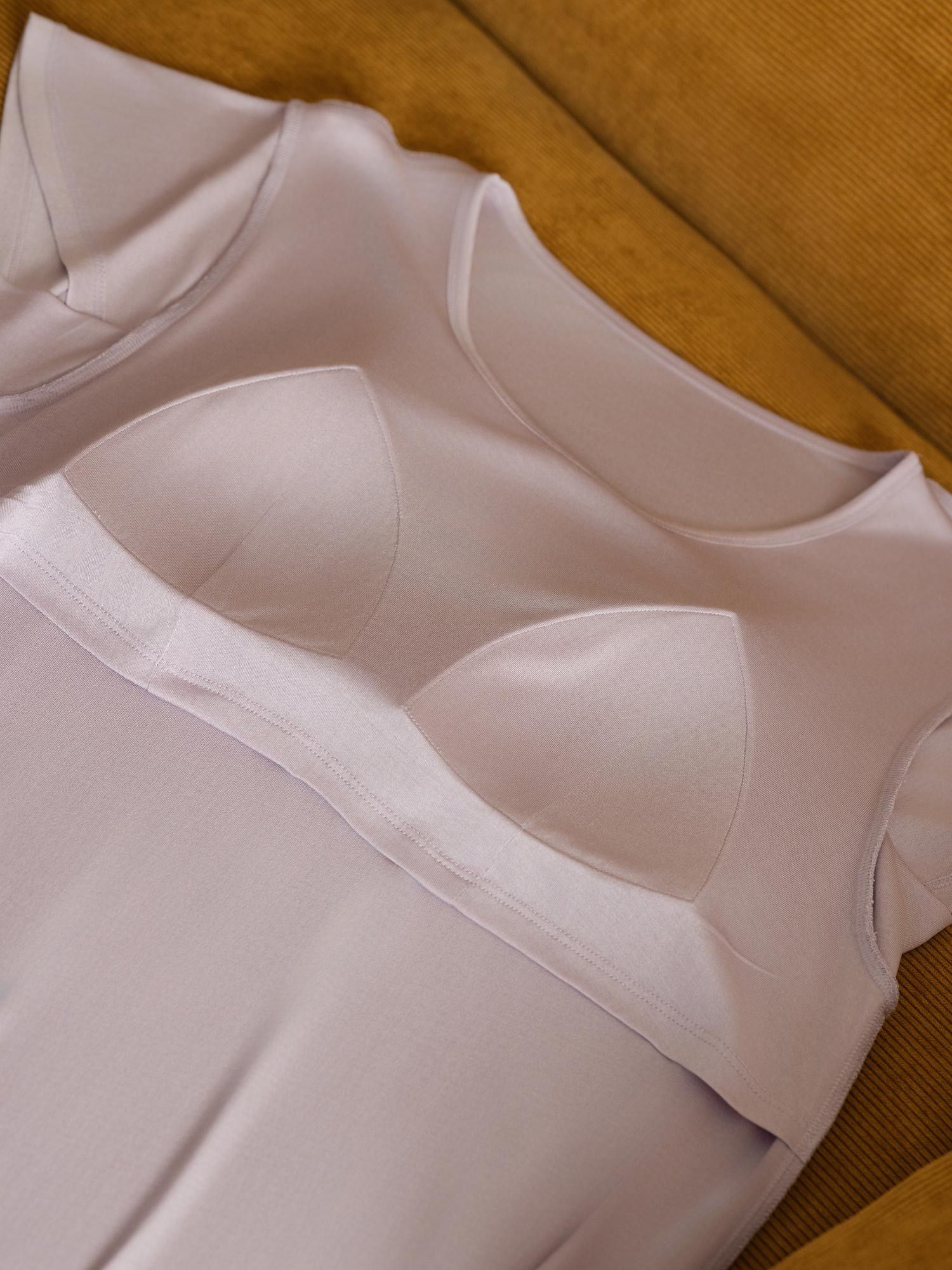 [Lavender] SilkSilky-UK Pure Silk Round Neck Nightdress 005