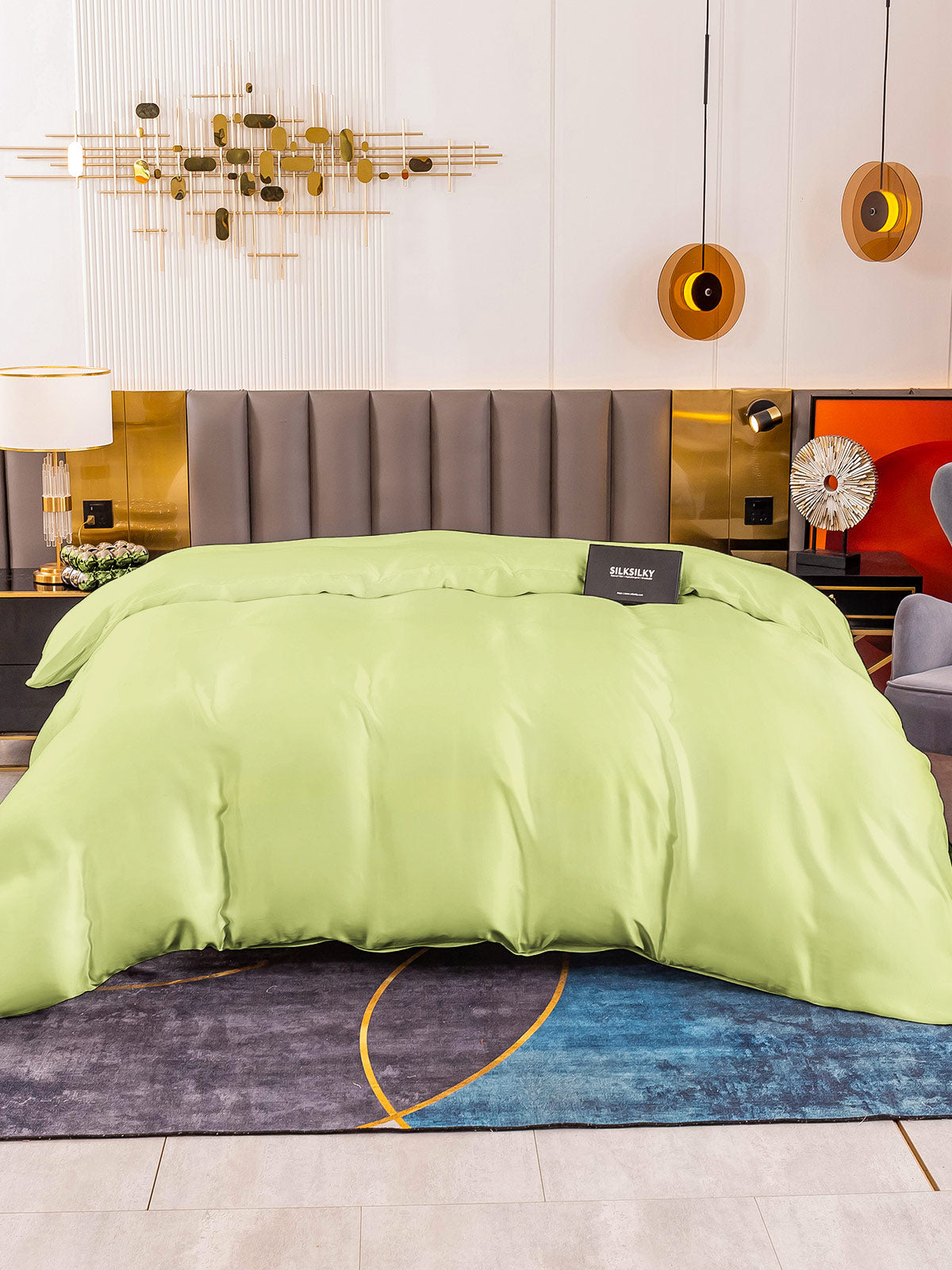 [Mint Green] SilkSilky-UK 19Momme Pure Silk Duvet Cover 002